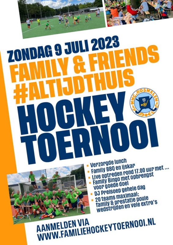 Inschrijving Familie hockeytoernooi geopend! Nieuws afbeelding